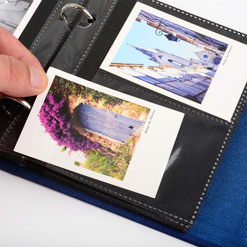 Ablus 100 Pocket Mini Photo Album - Fits Fujifilm Instax & Polaroid Snap Plus Kodak Mini Films (Blue) - Image 2